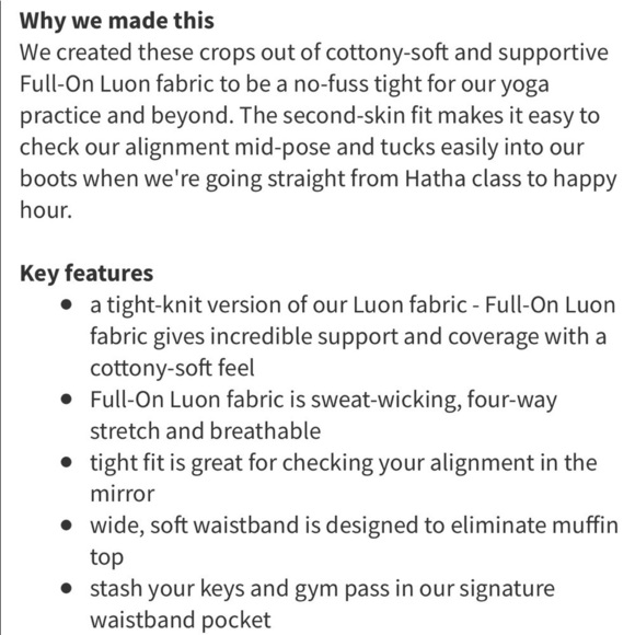 Lululemon Wunder Under Crop Leggings Sz 6 - Picture 12 of 14